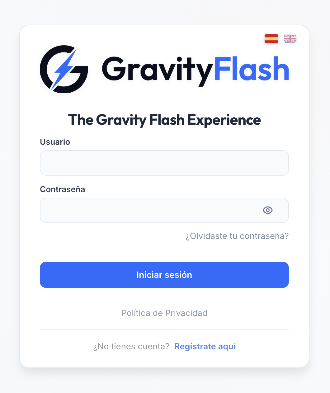 Bienvenido a GravityFlash